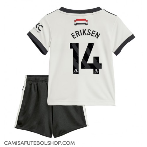 Camisa de time de futebol Manchester United Christian Eriksen #14 Replicas 3º Equipamento Infantil 2024-25 Manga Curta (+ Calças curtas)